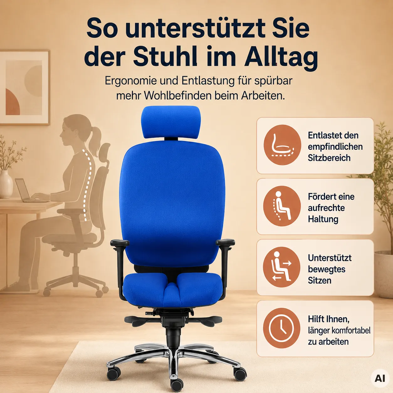 Office Balance L mit Kopfstütze - High End Bürostuhl