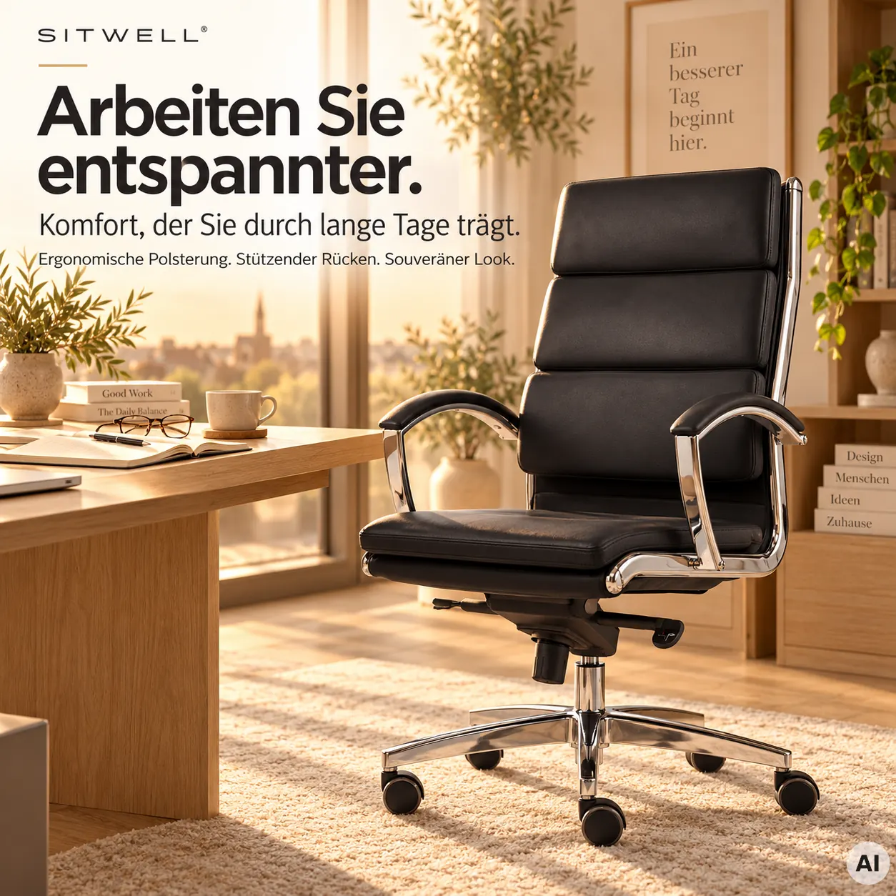 Dream - Bequemer Eyecatcher Bürostuhl aus Bonded Leder